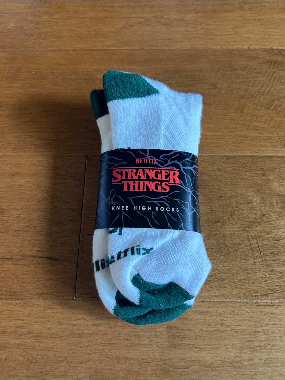 New Era White & Green Stranger Things Knee High Socks